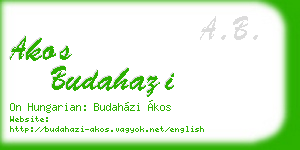 akos budahazi business card